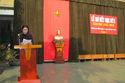 Lễ sơ kết học kỳ I năm học 2014 – 2015