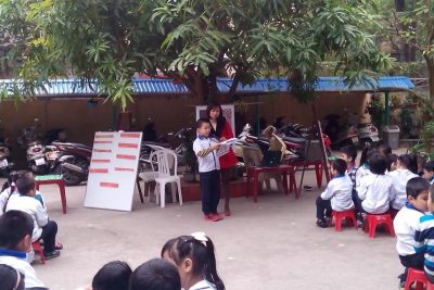 Tiết dạy Âm nhạc lớp 2 ngoài trời