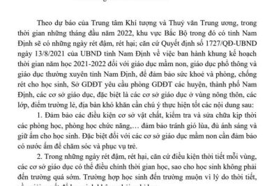 Tiểu học Phạm Hồng Thái nghiêm túc triển khai các nội dung chỉ đạo của các cấp về việc đảm bảo sức khỏe và phòng, chống rét cho học sinh