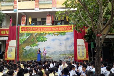 Buổi tuyên truyền ngoại khóa giáo dục truyền thống anh hùng bât khuất của Thanh niên Việt Nam